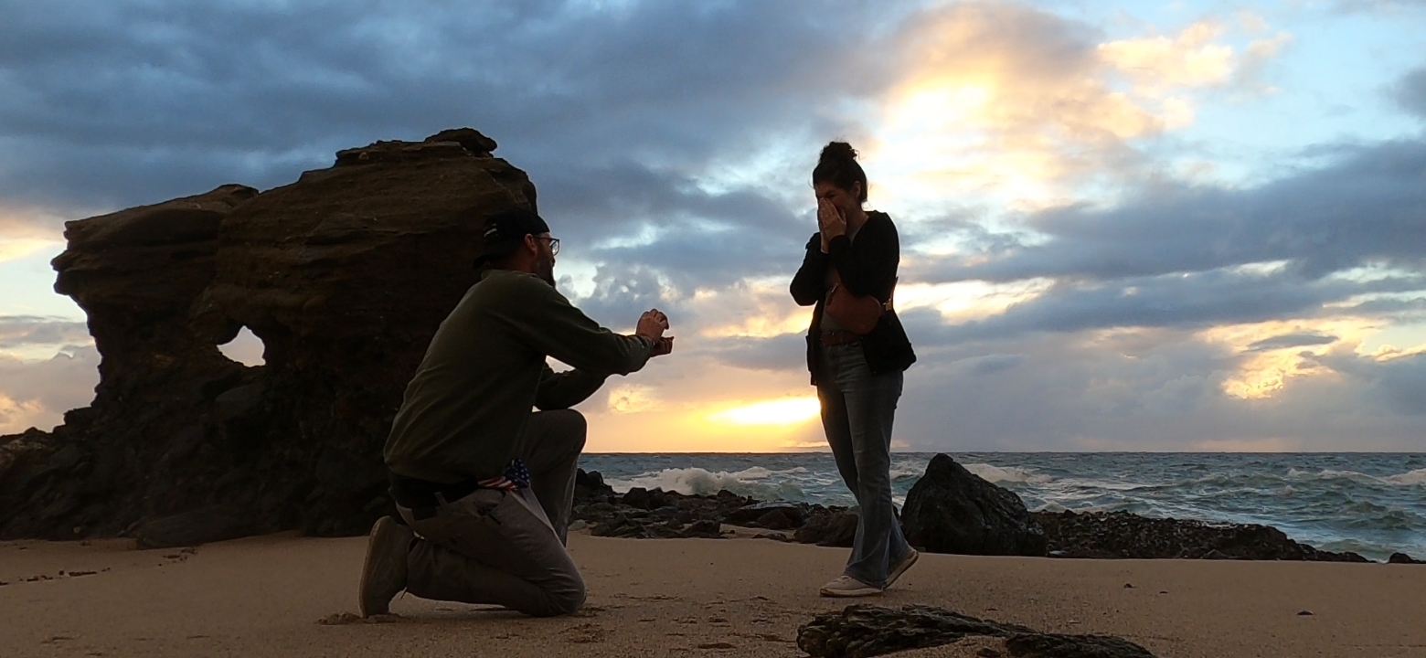 The proposal at Table Rock Beach, Laguna Beach